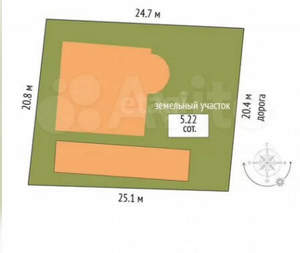 Дом 209м², 2-этажный, участок 6 сот.