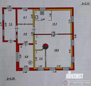 Дом 44м², 1-этажный, участок 5 сот.  