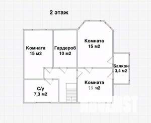 Дом 136м², 3-этажный, участок 15 сот.  