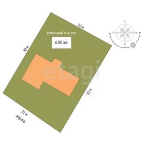Дом 175м², 3-этажный, участок 7 сот.  
