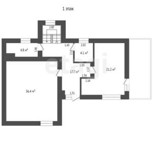 Дом 175м², 3-этажный, участок 7 сот.  