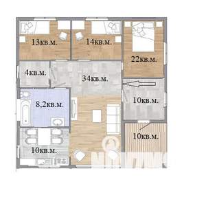 Коттедж 120м², 1-этажный, участок 7 сот.  