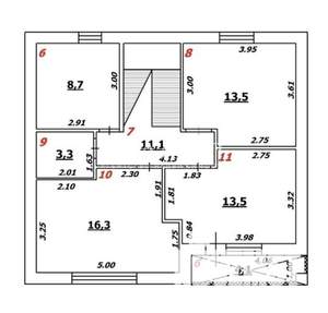 Коттедж 146м², 2-этажный, участок 4 сот.  