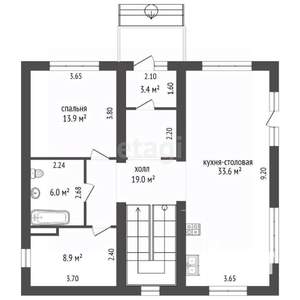 Дом 140м&sup2;, 2-этажный, участок 5 сот.  