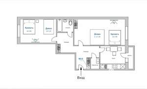 2-к квартира, посуточно, 72м2, 8/17 этаж
