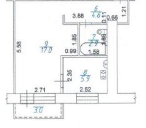 1-к квартира, на длительный срок, 30м2, 4/5 этаж
