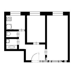 2-к квартира, на длительный срок, 45м2, 3/9 этаж