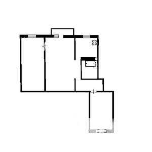 2-к квартира, на длительный срок, 44м2, 5/5 этаж