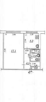 1-к квартира, на длительный срок, 30м2, 1/5 этаж