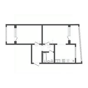 2-к квартира, на длительный срок, 49м2, 12/12 этаж