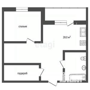 1-к квартира, на длительный срок, 36м2, 12/16 этаж