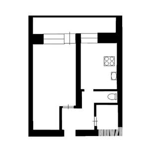 1-к квартира, на длительный срок, 40м2, 7/9 этаж