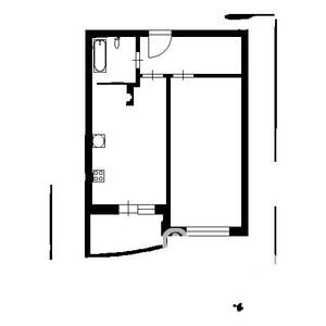 1-к квартира, на длительный срок, 46м2, 3/10 этаж