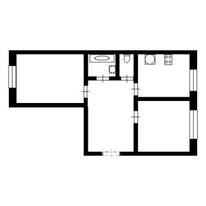 2-к квартира, на длительный срок, 54м2, 4/5 этаж