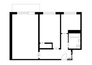 2-к квартира, на длительный срок, 42м2, 2/5 этаж