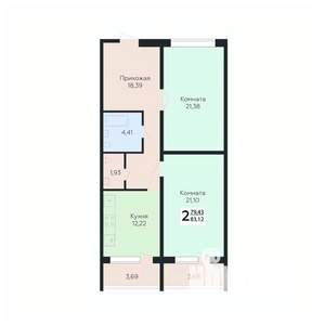 2-к квартира, строящийся дом, 83м2, 4/10 этаж