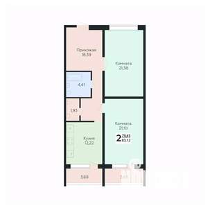 2-к квартира, строящийся дом, 83м2, 8/10 этаж