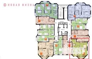 2-к квартира, строящийся дом, 64м2, 4/23 этаж