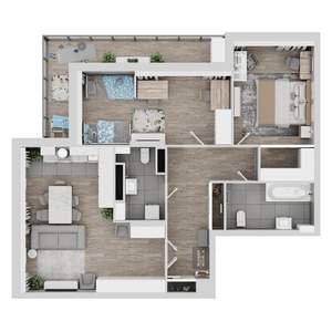 3-к квартира, вторичка, 96м2, 19/22 этаж