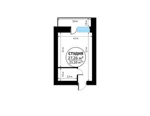 Студия квартира, вторичка, 27м2, 18/18 этаж