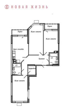 3-к квартира, вторичка, 102м2, 6/19 этаж