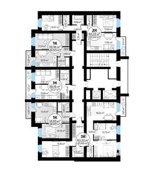 3-к квартира, вторичка, 83м2, 9/18 этаж