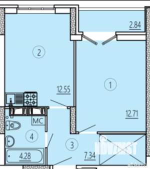 1-к квартира, вторичка, 36м2, 17/23 этаж