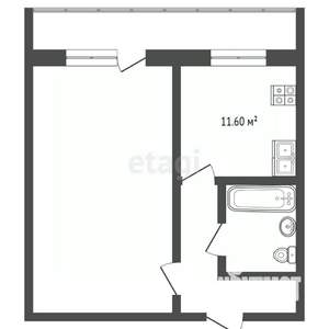 1-к квартира, вторичка, 43м2, 3/17 этаж