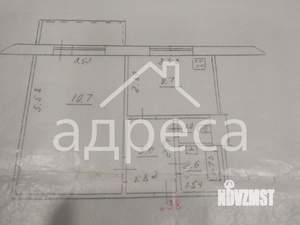1-к квартира, вторичка, 38м2, 5/5 этаж