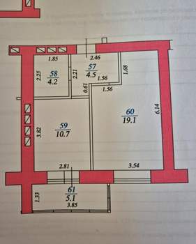 1-к квартира, вторичка, 44м2, 14/20 этаж