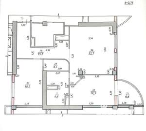 3-к квартира, вторичка, 104м2, 21/22 этаж