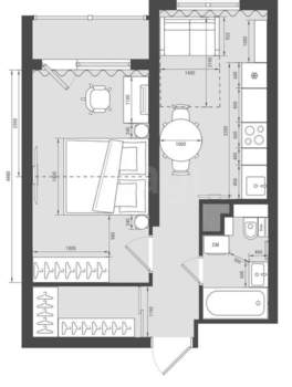 1-к квартира, вторичка, 35м2, 22/25 этаж