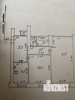 2-к квартира, вторичка, 55м2, 1/3 этаж