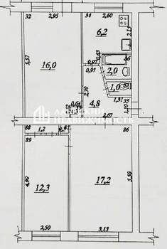 3-к квартира, вторичка, 61м2, 4/5 этаж