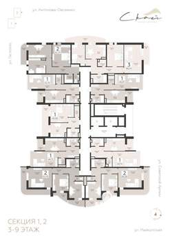 1-к квартира, вторичка, 45м2, 7/18 этаж