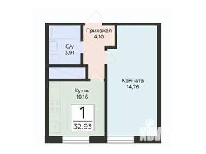 1-к квартира, вторичка, 35м2, 1/24 этаж