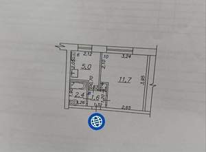1-к квартира, вторичка, 21м2, 5/9 этаж