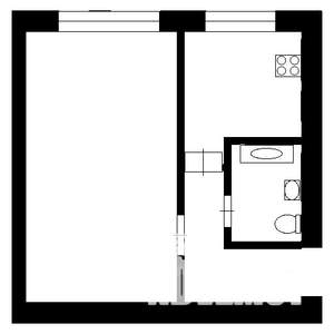 1-к квартира, вторичка, 30м2, 1/5 этаж