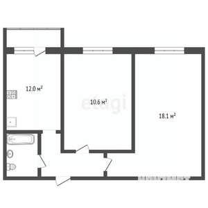 2-к квартира, вторичка, 47м2, 3/10 этаж