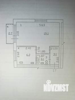 1-к квартира, вторичка, 32м2, 5/5 этаж