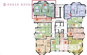 3-к квартира, строящийся дом, 87м2, 6/23 этаж