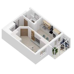 1-к квартира, строящийся дом, 45м2, 15/27 этаж