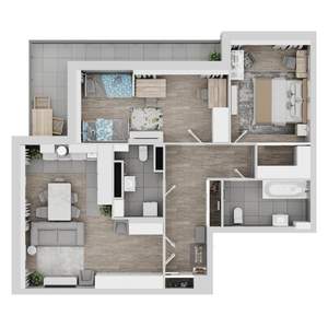 3-к квартира, вторичка, 95м2, 21/22 этаж