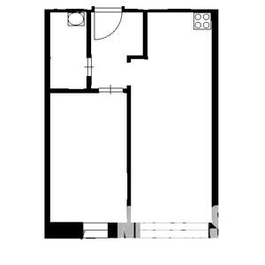 1-к квартира, вторичка, 48м2, 6/9 этаж