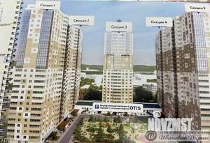 1-к квартира, сданный дом, 53м2, 8/27 этаж
