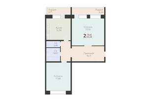 2-к квартира, вторичка, 85м2, 6/12 этаж