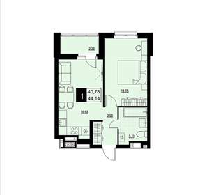 1-к квартира, вторичка, 42м2, 4/23 этаж