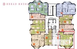 2-к квартира, строящийся дом, 64м2, 11/23 этаж
