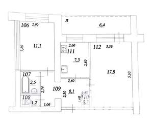 2-к квартира, вторичка, 49м2, 5/9 этаж