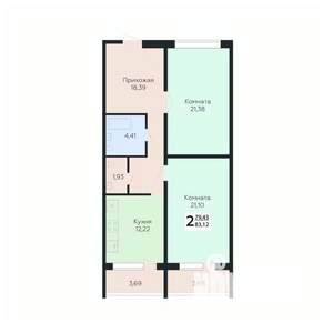 2-к квартира, строящийся дом, 83м2, 5/10 этаж